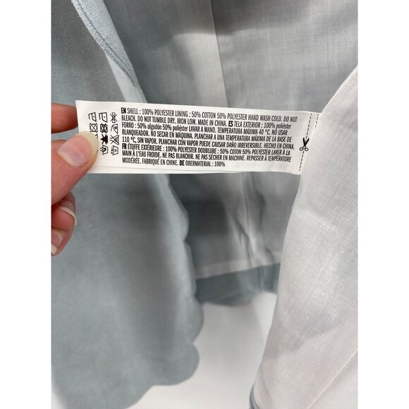 English Factory Light Blue Scalloped Blazer Jacket S - Picture 5 of 6